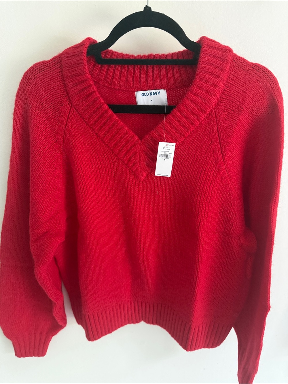 Old Navy Bright Red V-Neck Women's Sweater